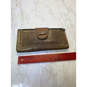 Salvador Bachiller Brown Calfskin Leather Bi Fold Wallet folded